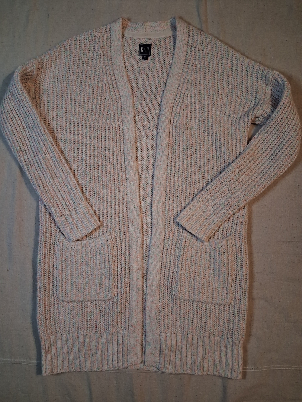 GAP Open-Front Long Knit Cardigan Sweater Women's Size XS